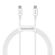 Кабель Baseus Superior Series Fast Charging Type-C to Type-C PD 100W 2m White - изображение 1
