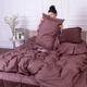 Комплект постельного белья MirSon Satin&nbsp;Stripe 30-0006&nbsp;Dark&nbsp;Brown 200х220 Евро (2200005249468) - изображение 7