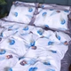Комплект постельного белья MirSon Satin print Elit Azure Jay 143х210х2 (2200005394281) - изображение 5