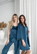 Комплект жіночий четвірка халат майка шорти штани Amelia Collection L хвиля - зображення 5