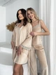Комплект женский четверка халат майка шорты штаны Amelia Collection S бежевый - изображение 2