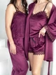 Комплект женский четверка халат майка шорты штаны Amelia Collection XL марсала - изображение 8