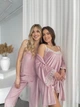 Комплект жіночий четвірка халат майка шорти штани Amelia Collection XL рожевий - зображення 3