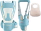 Хипсит, эрго-рюкзак, кенгуру, переноска Baby Carrier 6в1 Мятный+Детские вожжи-ходунки+слюнявчик (vol-9851) - изображение 1
