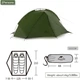 Намет двомісний Naturehike Tagar NH17T180-J, темний зелений - зображення 3