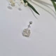 Срібний пірсинг у пупок Конюшина срібло 925 проби Родоване 607011р 1.30г - зображення 10