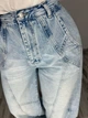 Джинсы женские Its Basic 3805 MEGA BAGGY jeans трендовые швы широкие клеш косые карманы длинные 36 голубые - изображение 8