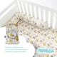 Набор бортик-валик защитный в кроватку IDEIA Papaella 120x15 см + 60x15 см хлопок обнимашки - изображение 6