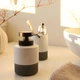 Дозатор для жидкого мыла MBM HOME "Stockholm" 360 мл BA-44 WHITE/GRAY белый/серый - изображение 5