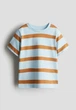 Футболка блакитна в смужку H&M 122-128см (400010429) - зображення 1