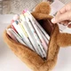 Плюшевый пенал / косметичка с ушками Capybara органайзер с 1 отделением для школьных принадлежностей и косметики в форме капибары, коричневый (103620619) - изображение 4