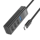 USB хаб адаптер Hoco HB25 4in1 (Type-C to USB3.0 + 3xUSB2.0) Чорний - зображення 6