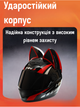 Мотошлем интеграл (full face) Мото Кото с ушками NITRINOS NEKO HNJ M-9412 (ABS / Fiberglass / EPS, размер L, Черный-красный-белый) - изображение 2