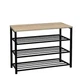 Полиця для взуття RS 4-80см ЧОРНА / ДУБ СОНОМА (металева, розбірна,LOFT-стиль) - зображення 1