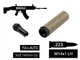 2в1 фулл-авто пбс койот та пламегас S.L.A. Military S FH з швидкозʼємом .223 14x1 Lh CZ BREN2 - зображення 1