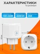 Розумна розетка Tuya Smart 20А WiFi з лічильником електроенергії 4400W White (3_06226) - зображення 5