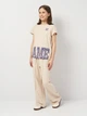 Подростковая футболка для девочки Coccodrillo Everyday Girl A WC5143223VGA-002 140 см Бежевая (5904986486955) - изображение 3