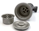 Сифон для кухонної мийки з переливом Lidz LK16 Bruch PVD Grey (Випуск 115, вихід гофри 40/50) - изображение 4