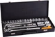 Набор инструментов Mastertool PROFI ½" 26 шт 8-32 мм телескопическая трещотка CrV50BV30 металлический кейс 78-4126 - изображение 2