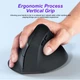 Бездротова вертикальна ергономічна комп'ютерна миша ERGONOMIC MOUSE М1688 2,4G + Bluetooth на акумуляторі чорна - изображение 2