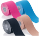 Кінезіо тейп Kinesio Tape, блакитний Qmed Синій (2000003107896) - зображення 4