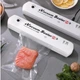 Вакууматор для пищевых продуктов с LED-индикатором Vacuum Sealer, компактный бытовой вакуумный упаковщик запайщик пакетов от сети 220 В для мяса, рыбы, овощей, фруктов и круп Белый, ECV-1-White - изображение 1