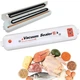 Вакууматор для продуктов Vacuum Sealer, компактный бытовой вакуумный упаковщик с LED-индикатором для мяса, рыбы, овощей и фруктов, домашний вакуумный запайщик пакетов, питание 220 В Белый, VCCE-1-White - изображение 2