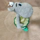 Бегемот девочка игрушка мягкая вязаная амигуруми ручная робота hand made - изображение 4