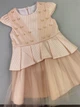 Нарядное платье для девочки Mevis персиковое 3051-02 104 см - изображение 3