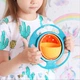 Детская крутящаяся на 90 тарелка - неваляшка для еды Saturn глубокая тарелка непроливайка для кормления детей, 18х18х8 см, зеленый (103562481) - изображение 2