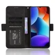 Чохол-книжка з кишеньками Deexe Wallet Stand для Blackview Color 8 / Oscal Modern 8 - Black - зображення 3