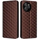 Чохол Deexe Rhombus Book для Blackview Shark 8 / Oscal Tiger 12 - Brown - зображення 1