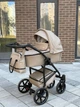 Дитяча коляска Baby Pram Amber 2в1 у еко-шкірі Cappuccino - зображення 1