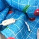 Электропростынь электрическая простынь с подогревом Electric Blanket 170х150см голубая клетка - изображение 10