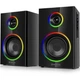 Акустическая система REAL-EL S-410 2.0, 12 Вт, Bluetooth+mini-jack 3.5 мм, черная (EL121200016) - изображение 1
