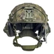Комплект тактический шлем Sestan-Busch Helmet BK-ACH-HC, наушники Earmor М32, усиленные крепления типа "чебурашка" Олива, кавер. M - изображение 3