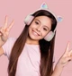 Бездротові навушники з котячими вушками та RGB підсвічуванням Cat VZV-23M Pink - зображення 9