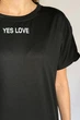 Платье-футболка длинное женское oversize ⬩ лёгкое и практичное ⬩ Apmi YES LOVE чёрное XL - 2XL - изображение 7