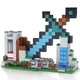 Конструктор Майнкрафт 359 деталей+персонажи, детский набор Minecraft My World Mineworld Меч в скале AA8003 - изображение 5