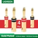 Конектор Brass Speaker Plugs UGREEN 30513 набір перехідників типу «банан» 4шт Жовтий (30513) - зображення 1