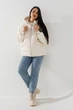 Куртка однотонная женская On me 5211 3XL Молочный - изображение 5