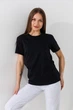 Футболка однотонная женская On me OnMe-010 baza 2XL Черный - изображение 3