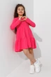 Сукня однотонна для дівчинки Aura Style 727-1 128 см Малиновий - зображення 3