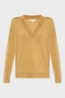 Жіночий бежевий вовняний пуловер MERINO VNK BUTN SLV SWTR Michael Kors S MT460YB4VR - изображение 1