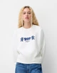 Світшот Bershka розмір XS білий 07216173251 - зображення 1