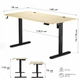 Компьютерный стол 140x70 см с электрорегулировкой высоты Sense7 Nojo Black Pine Геймерский - изображение 11