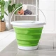 Туристическое складное силиконовое ведро Lima Collapsible Bucket 5 литров Зеленое (42231) - изображение 3