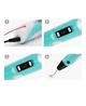 Детская 3D Ручка для рисования и создания объемных моделей 3DPen-3 с дисплеем + трафареты + 10 м пластика + подставка в наборе, Голубая - изображение 9