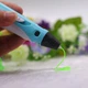 Детская 3D Ручка для рисования и создания объемных моделей 3DPen-3 с дисплеем + трафареты + 10 м пластика + подставка в наборе, Голубая - изображение 14