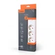 Мережевий подовжувач VIDEX ONCORD з/з 3п 3м (3x1.5мм) 2.4А 2USB+USB-C з кнопкою White - зображення 1